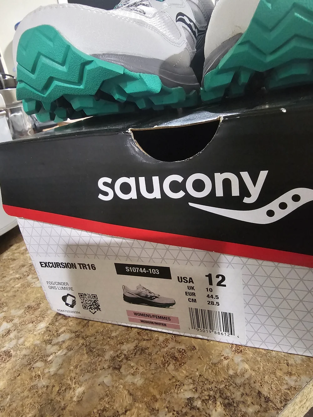 Saucony Women's Gray & Teal Trail Running Shoes